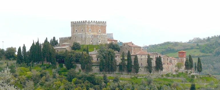 Castello di Ripa d'Orcia in tha Val d'Orcia of Tuscany